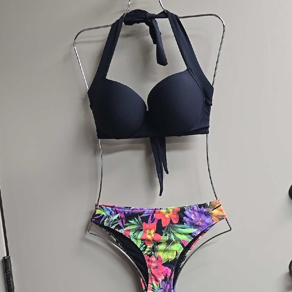 Floral Halter Bikini Set